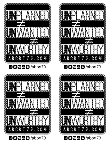 Unplanned ≠ Unwanted ≠ Unworthy Downloadable Flyer