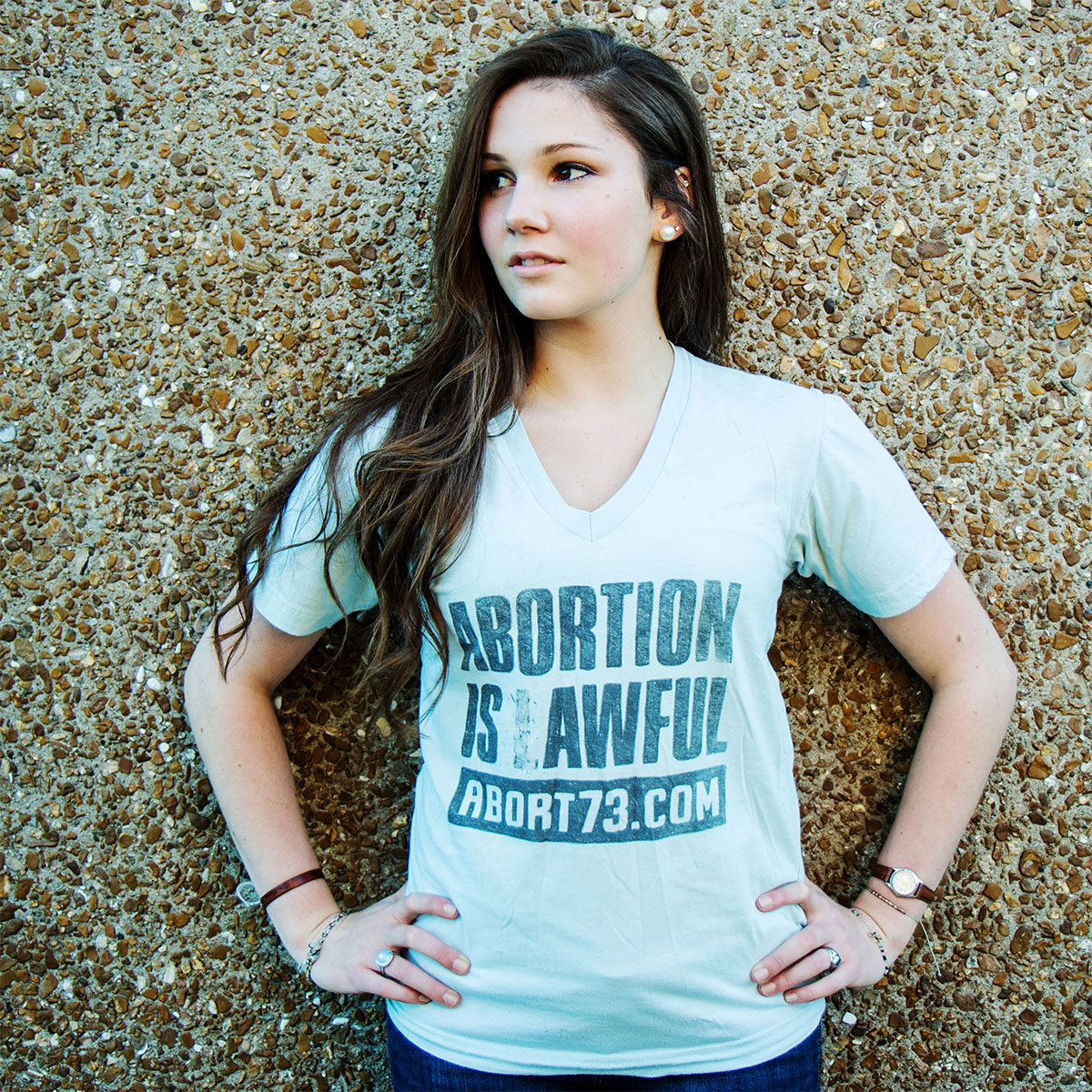 Abortion is Awful (Abort73 Unisex V-neck)