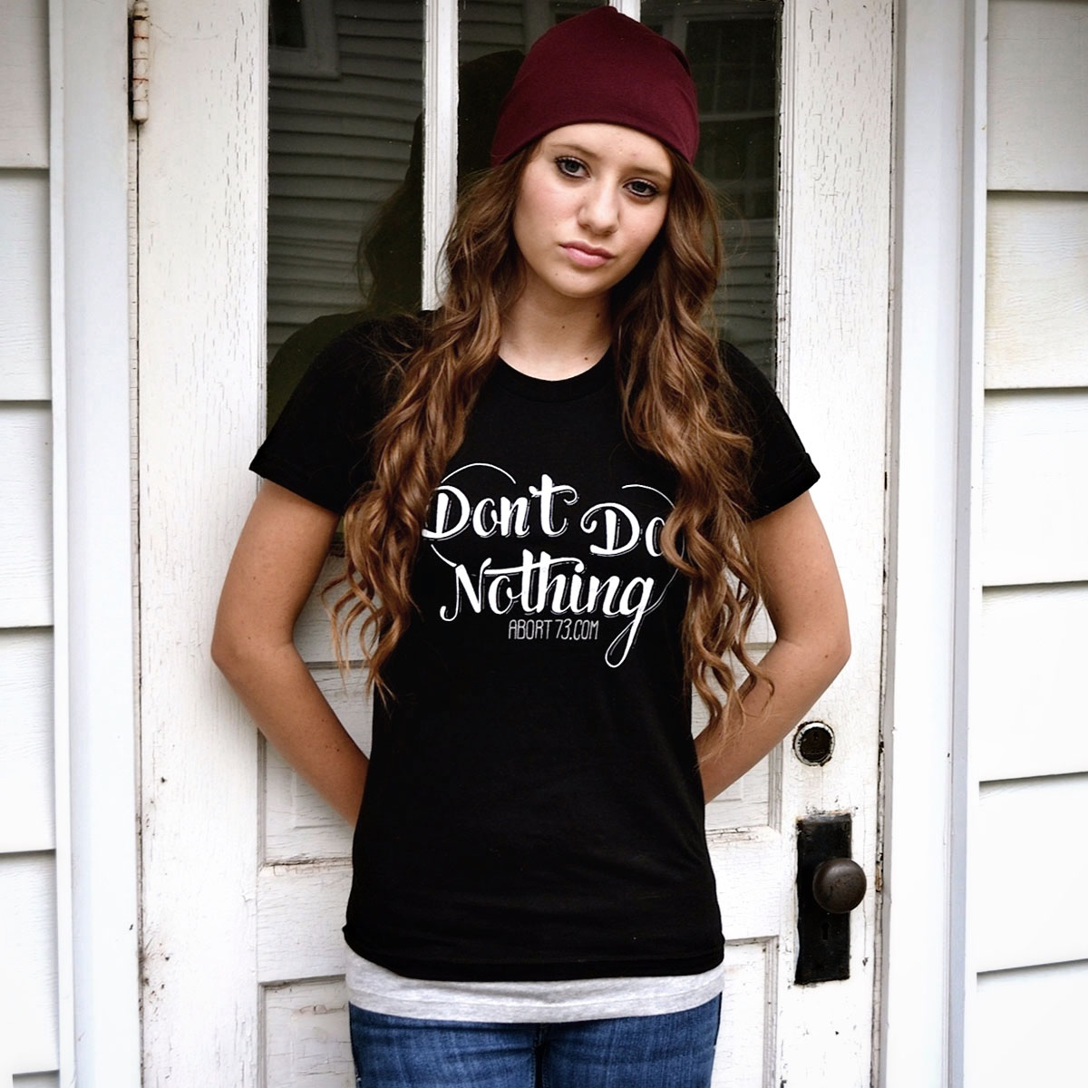 Don’t Do Nothing (Abort73 Girls Organic T-shirt)