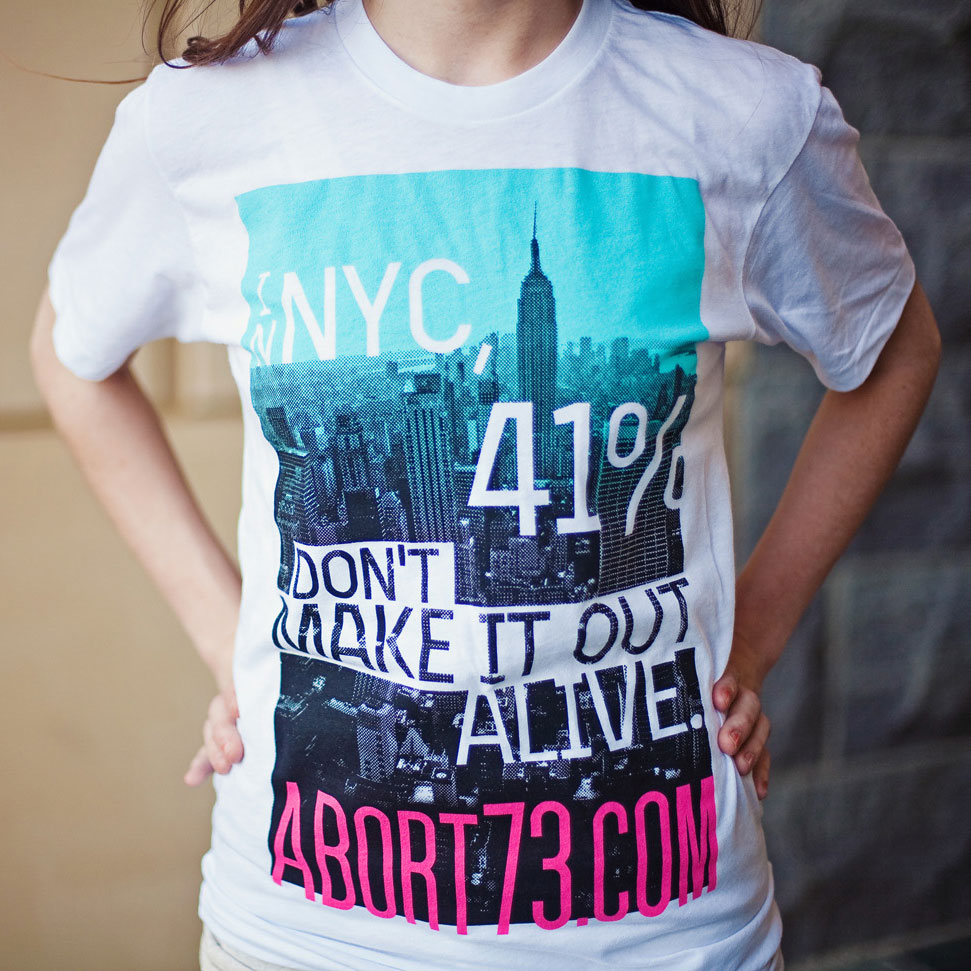 In NYC, 41% Don’t Make it Out Alive (Abort73 Unisex 50/50 T-shirt)