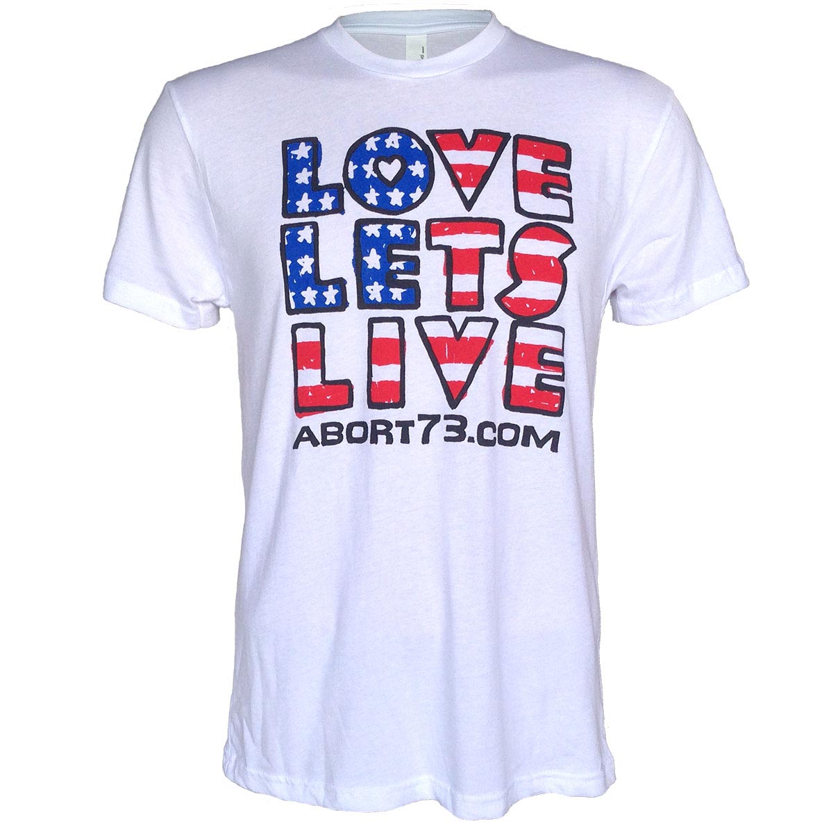 Love Lets Live (Flag) (Abort73 Unisex T-shirt 3600)